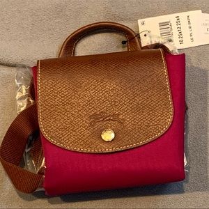 Longchamp Le Pliage backpack- Dahlia color